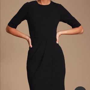 Lulu’s black half sleeve sheath dress